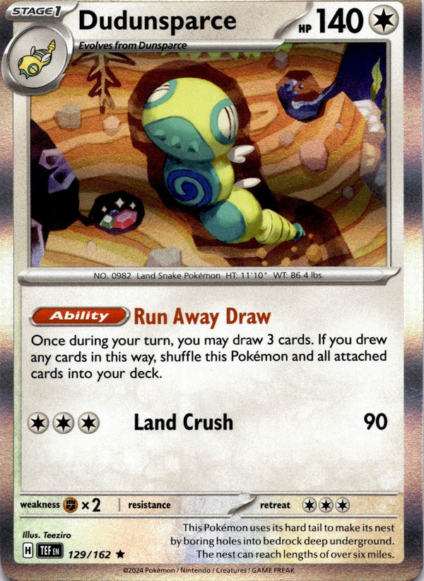 Pokemon Dudunsparce 129/162 Temporal Forces Holo NM