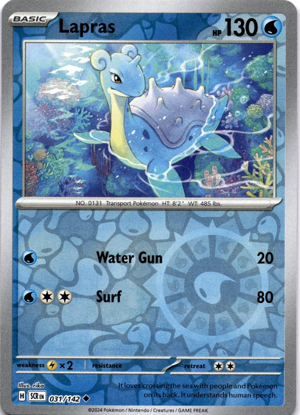 Pokemon Lapras 031/142 Stellar Crown Reverse Holo NM