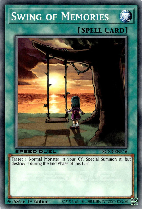 Yugioh Swing of Memories SGX3-ENB16 Speed Duel Common 1st Edition NM