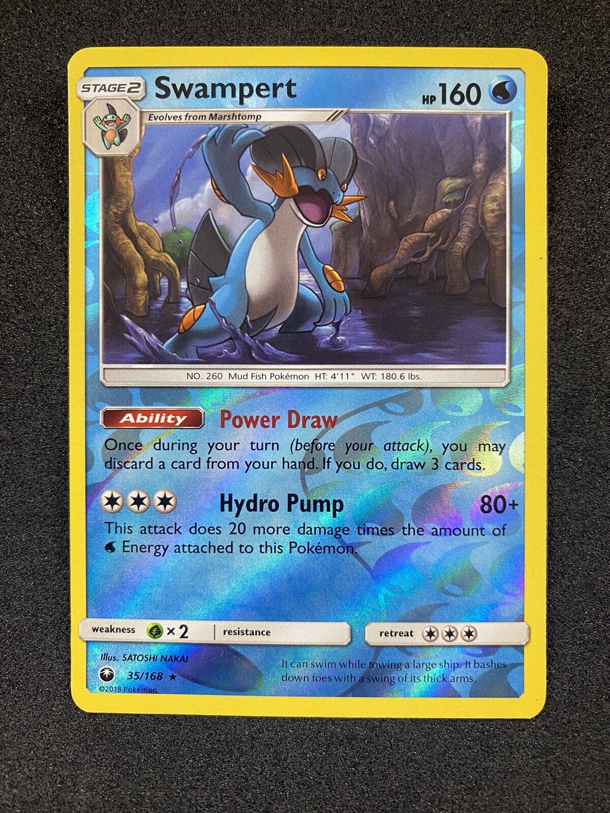 Pokemon Swampert 35/168 SM Celestial Storm Reverse Holo VLP