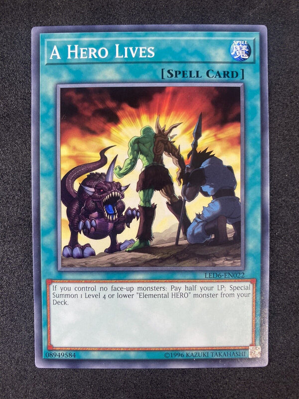 Yugioh A Hero Lives LED6-EN022 Common Unlimited Edition NM