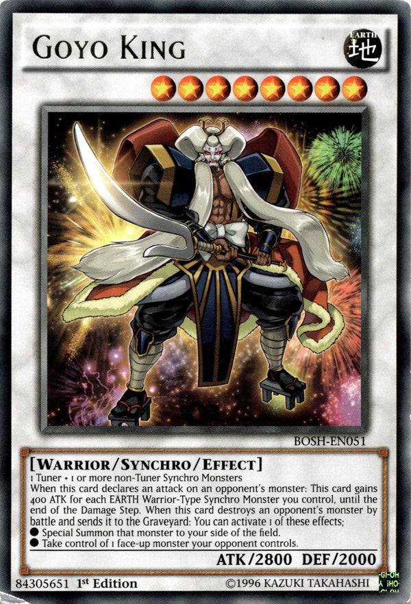 Yugioh Goyo King BOSH-EN051 Rare 1st Edition HP