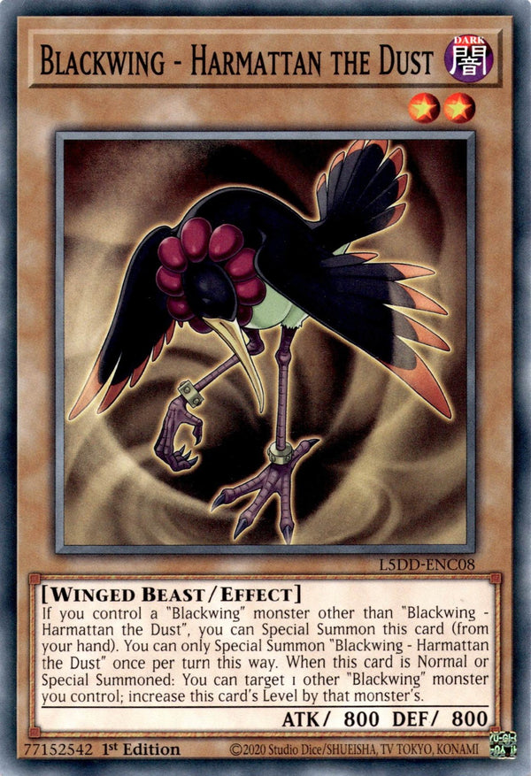 Yugioh Blackwing - Harmattan the Dust L5DD-ENC08 Common 1st Edition NM