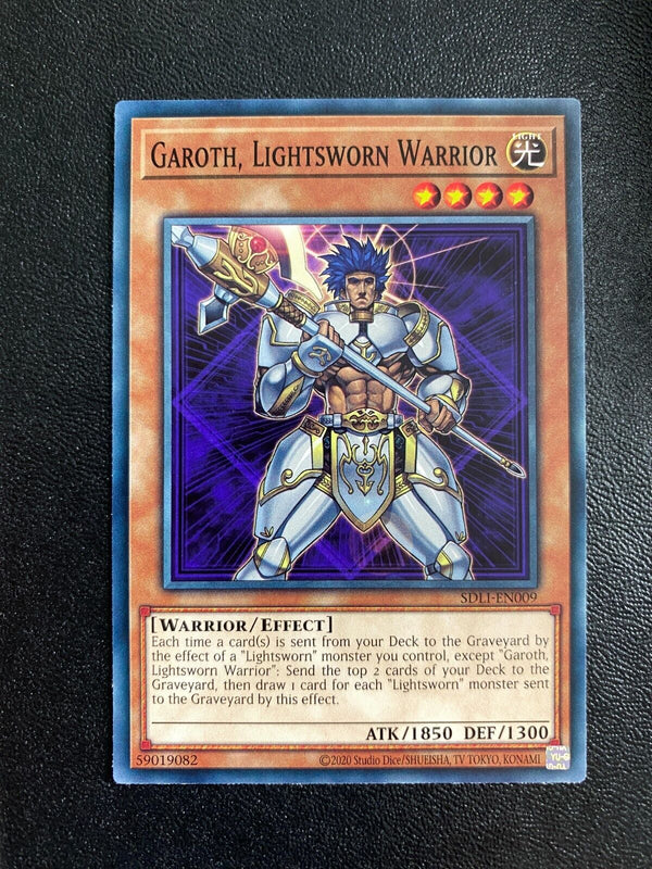 Yugioh Garoth, Lightsworn Warrior SDLI-EN009 Common Unlimited Edition NM