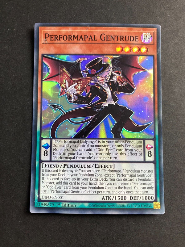 Yugioh Performapal Gentrude DIFO-EN001 Super Rare 1st Edition MP