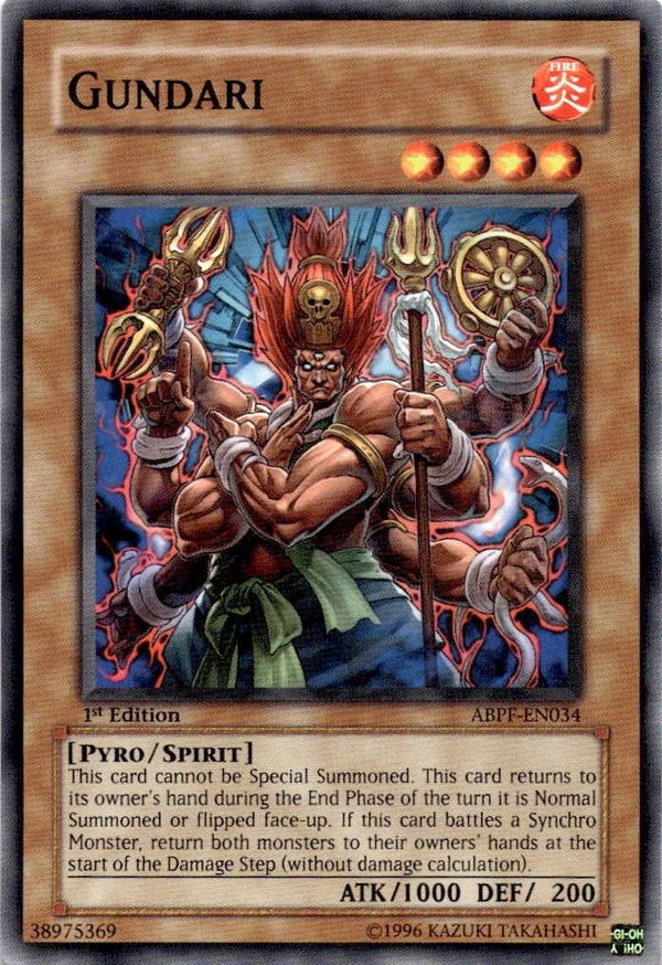 Yugioh Gundari ABPF-EN034 Common 1st Edition NM