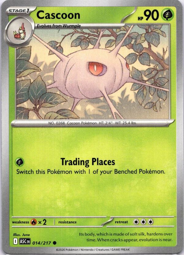 Pokemon Cascoon 014/217 Ascended Heroes Non Holo NM