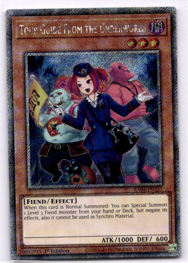 Yugioh Tour Guide from the Underworld RA04-EN157 Platinum Secret Rare 1st Ed NM