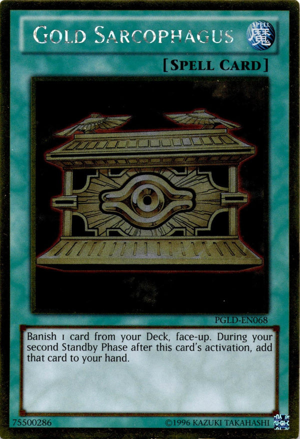 Yugioh Gold Sarcophagus PGLD-EN068 Gold Rare Unlimited Edition LP