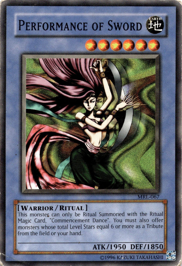 Yugioh Performance of Sword MRL-067 Common Unlimited Edition DAMAGED