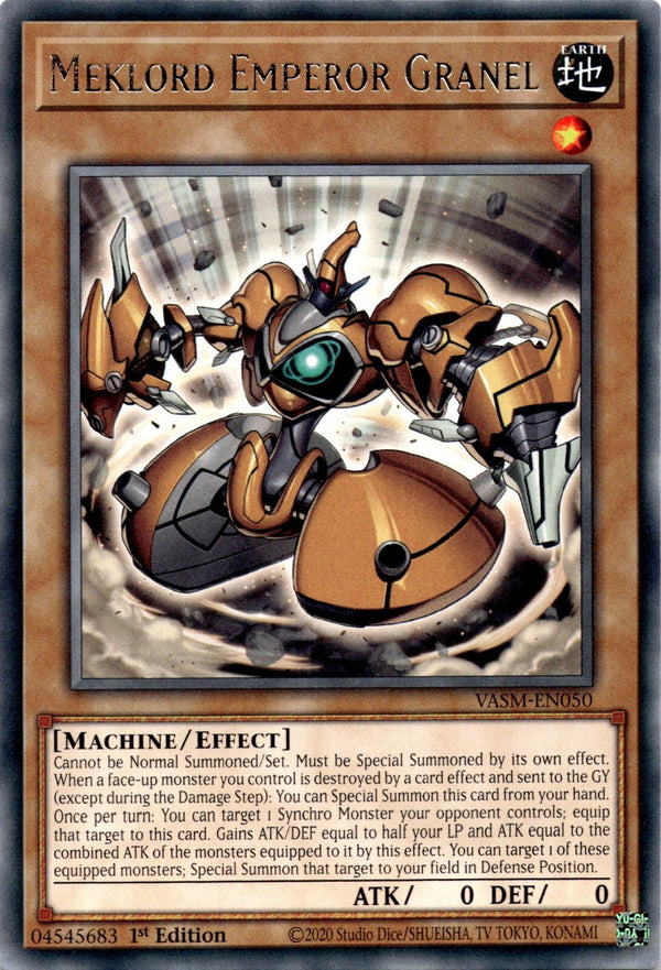 Yugioh Meklord Emperor Granel VASM-EN050 Rare 1st Edition NM