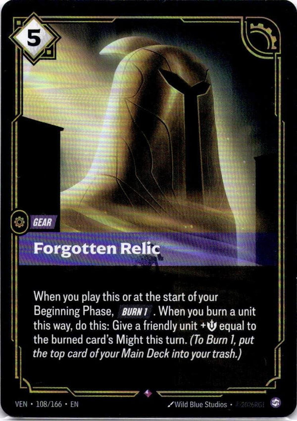 Riftbound Forgotten Relic 108/166 Vendetta Rare NM