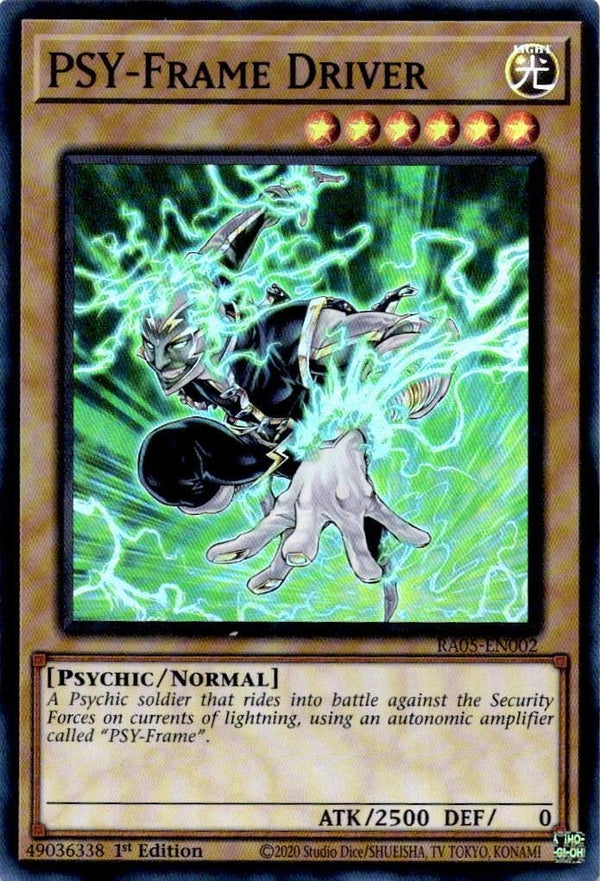 Yugioh PSY-Frame Driver RA05-EN002 NA Print Super Rare 1st Edition NM