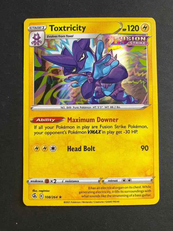 Pokemon Toxtricity 108/264 Fusion Strike Holo NM