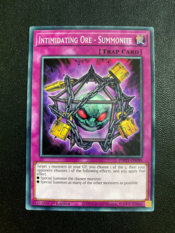 Yugioh Intimidating Ore - Summonite PHHY-EN080 Common 1st Edition NM