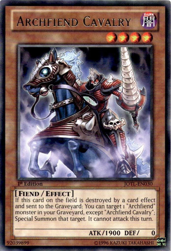 Yugioh Archfiend Cavalry JOTL-EN030 Rare 1st Edition NM