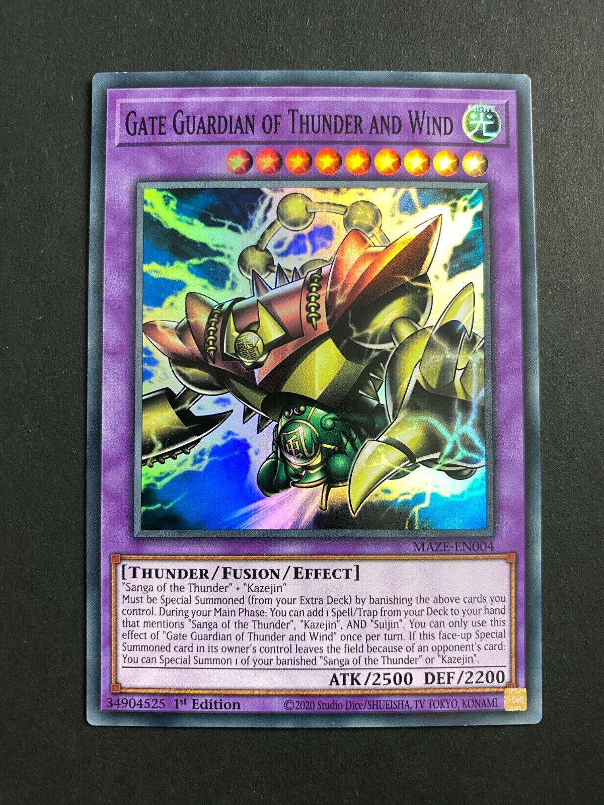 Yugioh Gate Guardian of Thunder and Wind MAZE-EN004 Super Rare 1st Edition NM