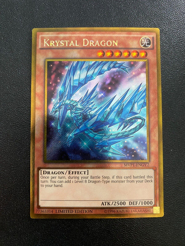 Yugioh Krystal Dragon MVP1-ENGV2 Premium Gold Rare Limited Edition MP/LP