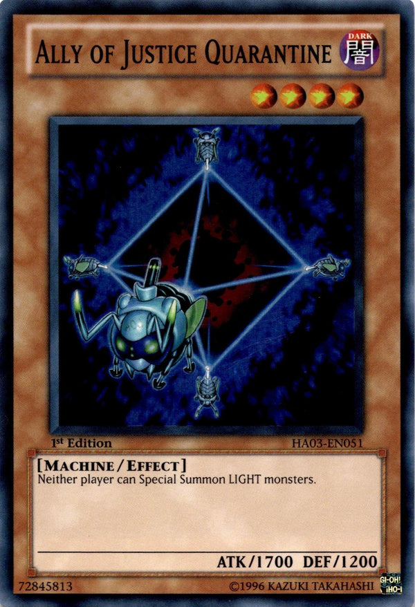 Yugioh Ally Of Justice Quarantine HA03-EN051 Super Rare 1st Edition NM