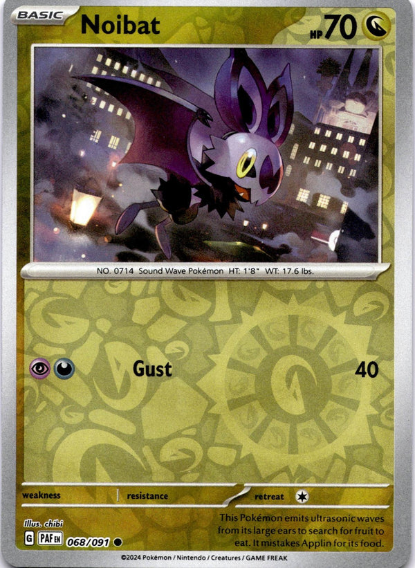 Pokemon Noibat 068/091 Paldean Fates Reverse Holo NM