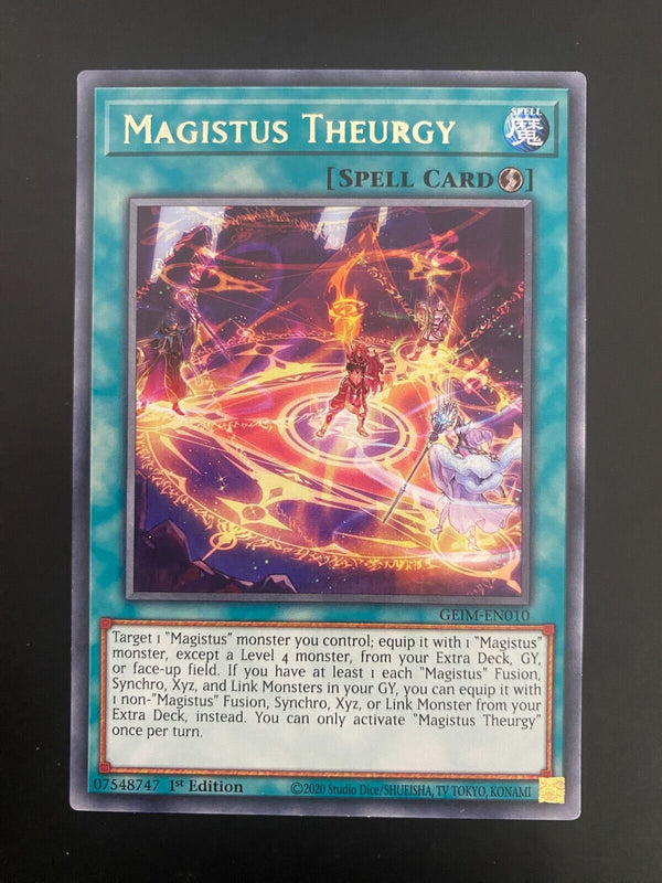 Yugioh Magistus Theurgy GEIM-EN010 Rare 1st Edition VLP/NM