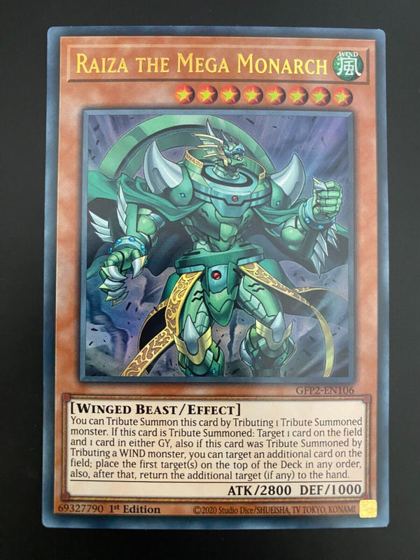 Yugioh Raiza the Mega Monarch GFP2-EN106 1st Edition Ultra Rare NM-MINT