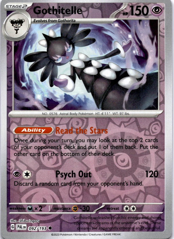 Pokemon Gothitelle 092/193 Paldea Evolved Reverse Holo NM