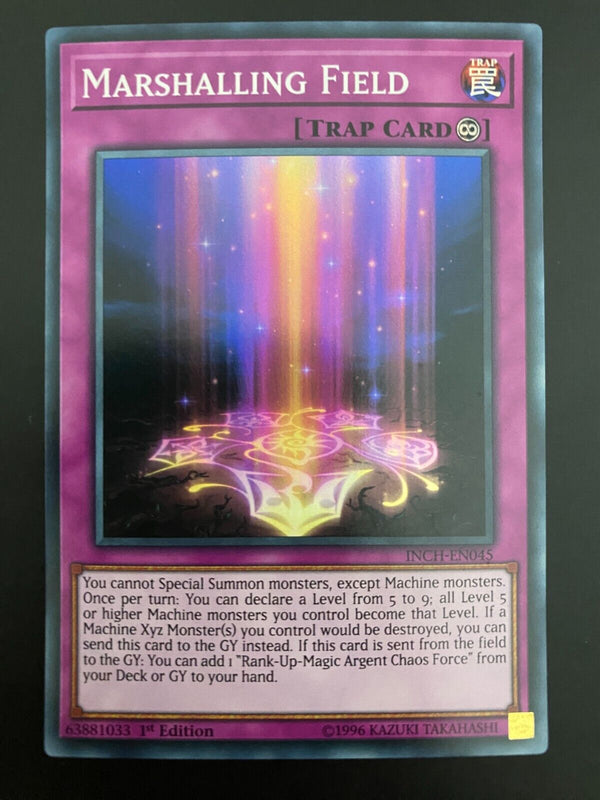 Yugioh Marshalling Field INCH-EN045 1st Edition Super Rare NM/MINT