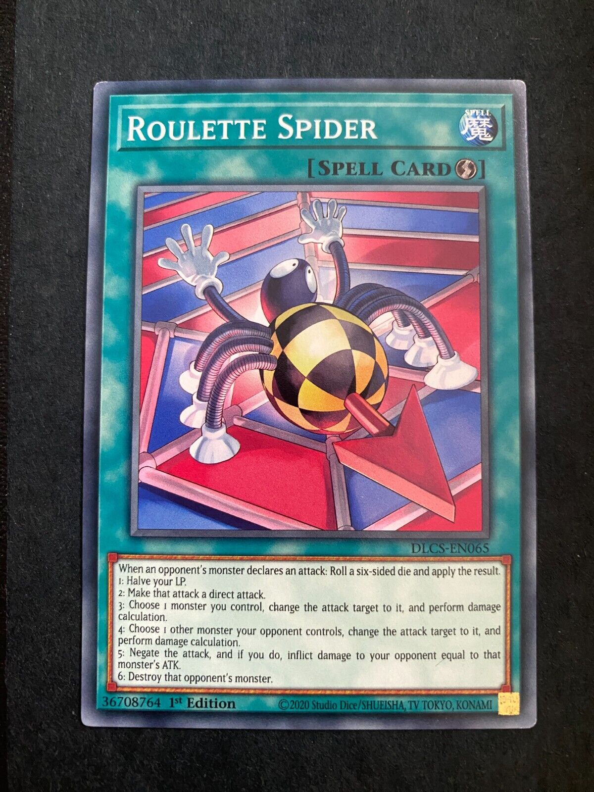 Yugioh Roulette Spider DLCS-EN065 Common 1st Edition VLP/NM