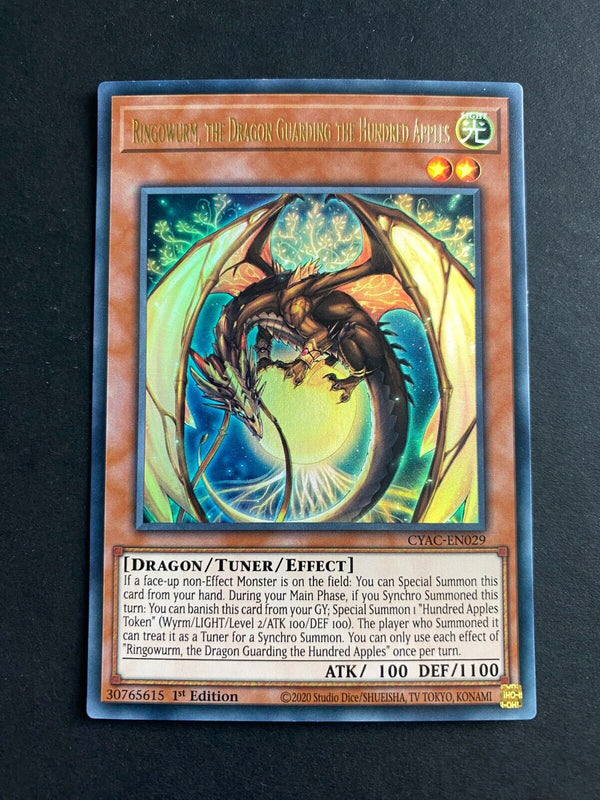 Yugioh Ringowurm, the Dragon Guarding the Hundred Apples CYAC-EN029 Ultra Ra NM