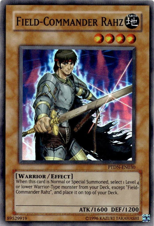 Yugioh Field-Commander Rahz PTDN-EN030 Super Rare Unlimited Ed HP/MP (CREASE)