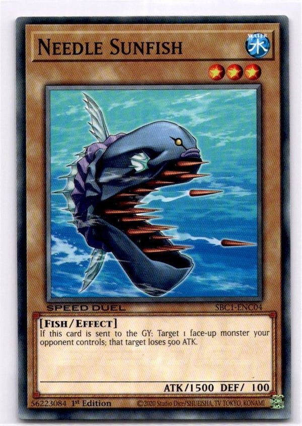 Yugioh Needle Sunfish SBC1-ENC04 Common 1st Edition NM