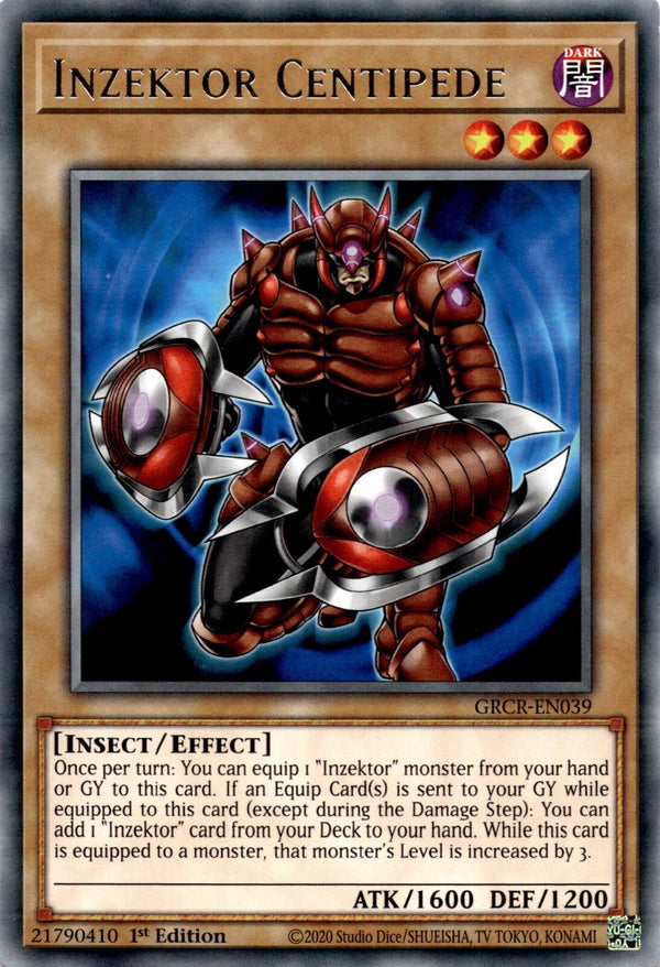Yugioh Inzektor Centipede GRCR-EN039 Rare 1st Edition NM