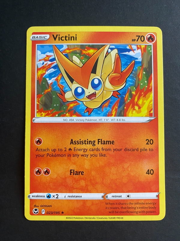 Pokemon Victini 023/195 Silver Tempest Rare Non Holo VLP/NM
