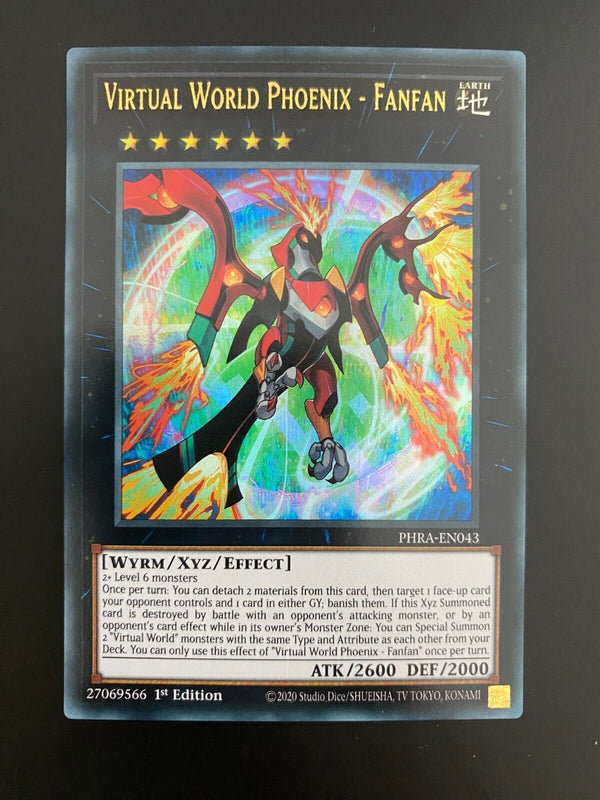 Yugioh Virtual World Phoenix - Fanfan PHRA-EN043 1st Edition Ultra Rare NM-MINT