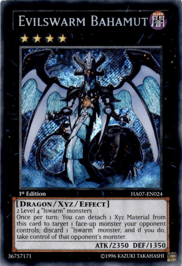 Yugioh Evilswarm Bahamut HA07-EN024 Secret Rare 1st Edition VLP/NM