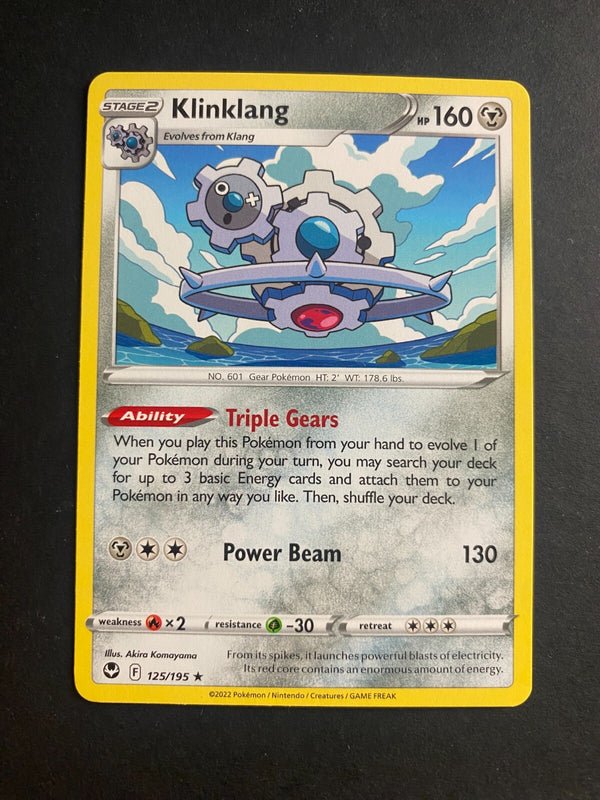 Pokemon Klinklang 125/195 Silver Tempest Rare Non Holo NM