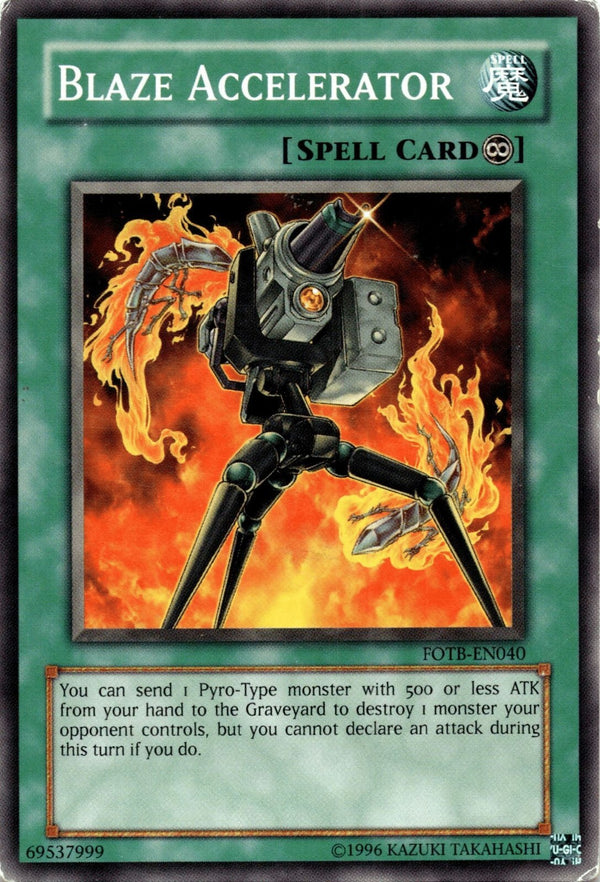 Yugioh Blaze Accelerator FOTB-EN040 Common Unlimited Edition HP