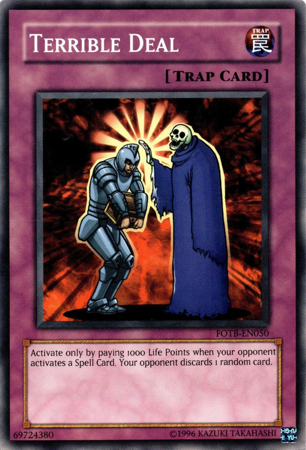 Yugioh Terrible Deal FOTB-EN050 Common Unlimited Edition MP/LP