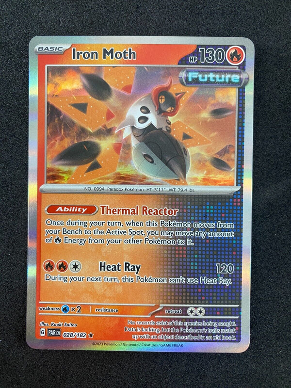 Pokemon Iron Moth 028/182 Paradox Rift Holo NM