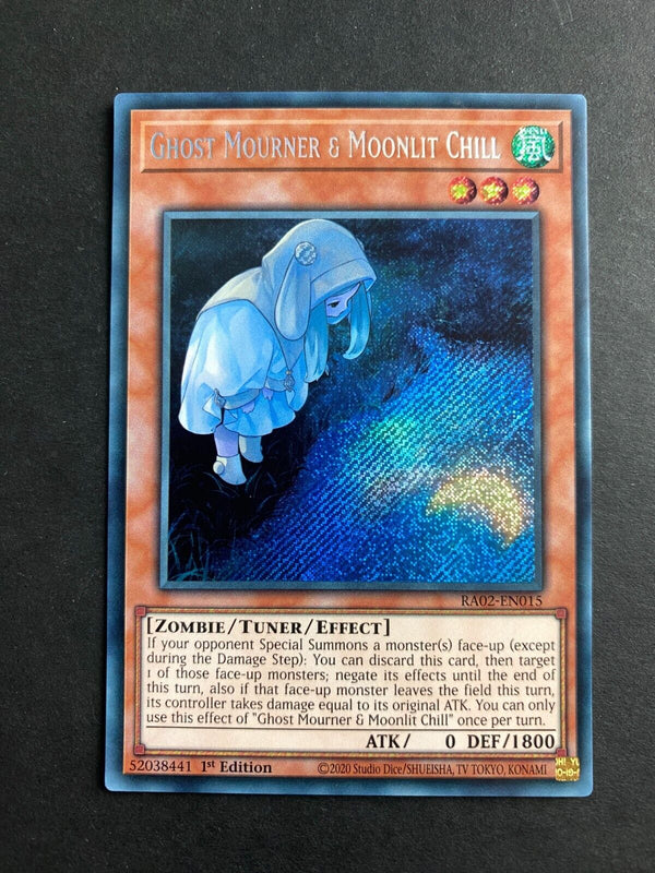Yugioh Ghost Mourner & Moonlit Chill RA02-EN015 Secret Rare 1st Edition NM