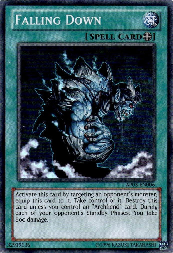 Yugioh Falling Down AP03-EN006 Super Rare Unlimited Edition LP