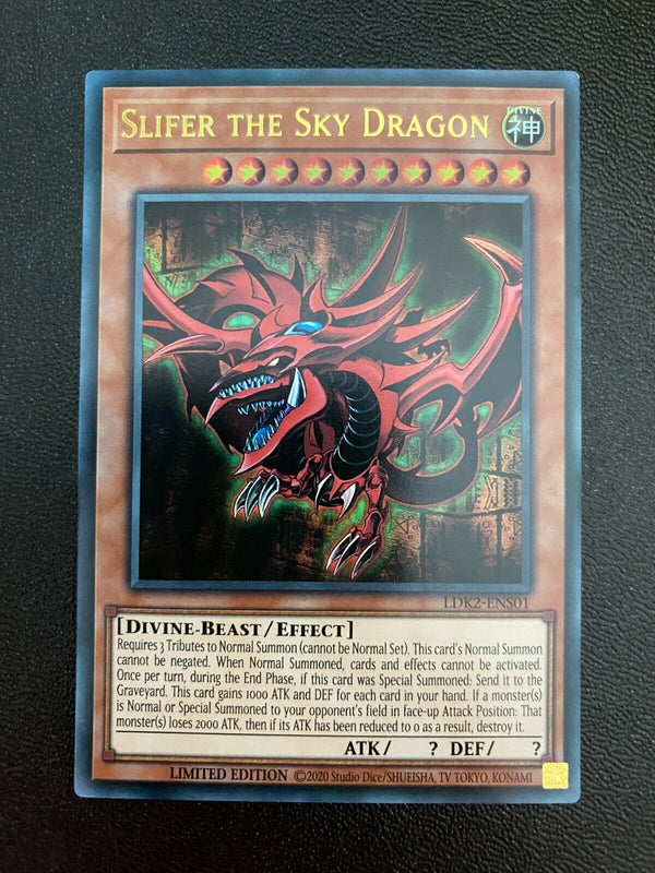Yugioh Slifer the Sky Dragon LDK2-ENS01 Ultra Rare Limited Edition NM