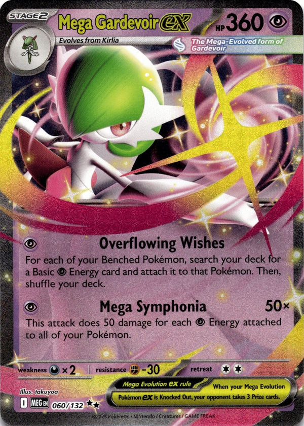 Pokemon Mega Gardevoir ex 060/132 Mega Evolution Full Art Holo NM