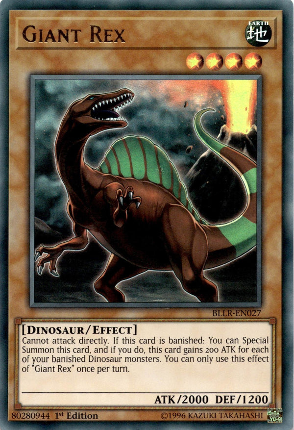 Yugioh Giant Rex BLLR-EN027 Ultra Rare 1st Edition LP