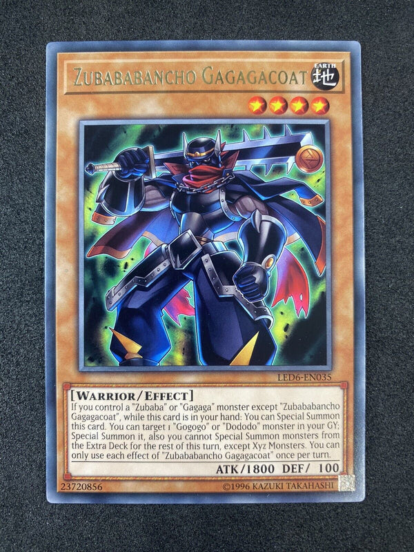 Yugioh Zubababancho Gagagacoat LED6-EN035  Rare Unlimited NM