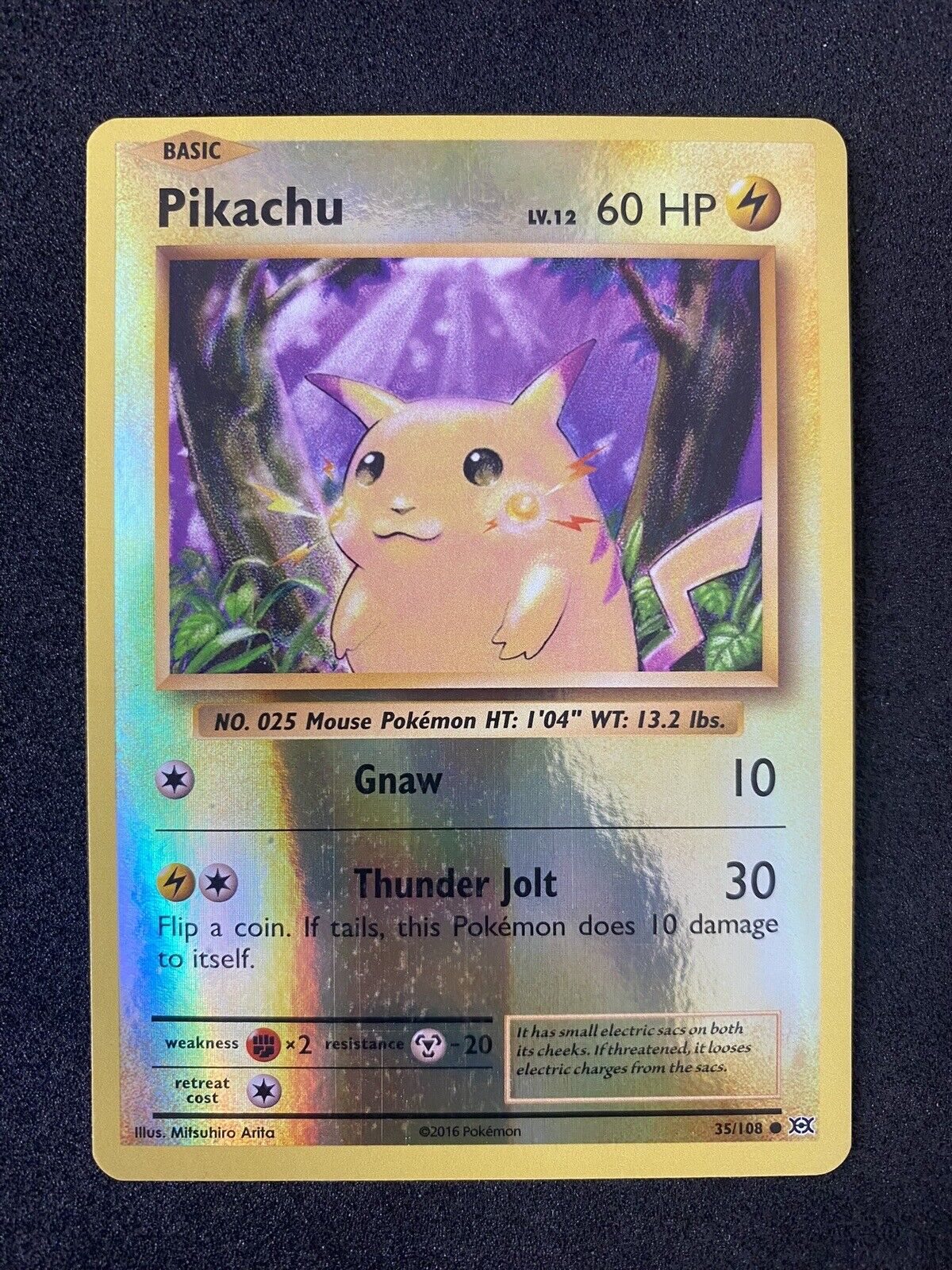 Pokemon Pikachu 35/108 XY Evolutions Reverse Holo Common LP