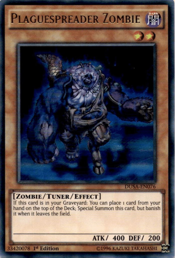 Yugioh Plaguespreader Zombie DUSA-EN076 Ultra Rare 1st Edition NM