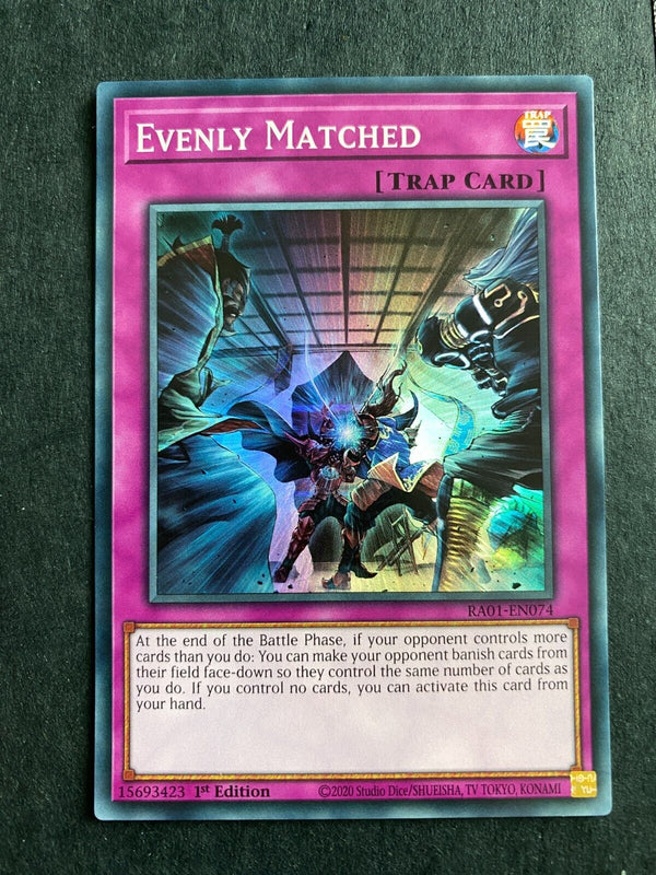 Yugioh Evenly Matched RA01-EN074 Super Rare 1st Edition NM