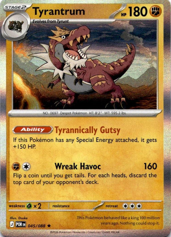 Pokemon Tyrantrum 045/088 Perfect Order Holo NM